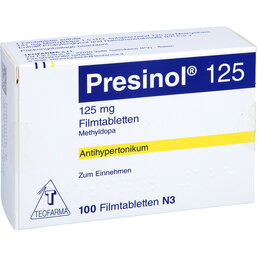 Abbildung: Presinol mite 125 Filmtabletten 100 St, Filmtabletten PZN 02039733
