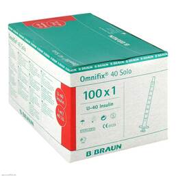 Abbildung: Ominifix Solo 40 Insulin Einmalspritzen Spritzen, 100X1 ml PZN 02040630