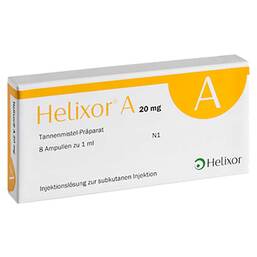 Abbildung: Helixor A® 20 mg Ampullen 8 St, Ampullen PZN 02043605