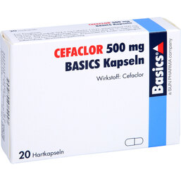 Abbildung: Cefaclor 500 mg Basics Hartkapseln 20 St, Hartkapseln PZN 02050226