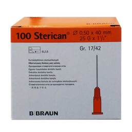 Abbildung: Sterican Dentalkanüle Luer 0,5x Kanüle, 100 St PZN 02058009