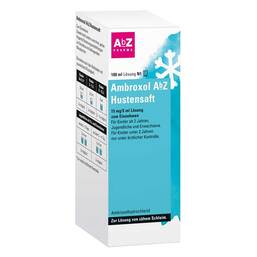Abbildung: Ambroxol AbZ Hustensaft 15 mg / 5 ml Lösung zum Einnehmen, 100 ml PZN 02058535