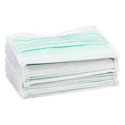 Abbildung: Mundschutz OP grün mit Gummibänder mit Nasenbügel 50 St PZN 02064027