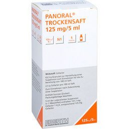 Abbildung: Panoral Trockensaft 125 mg / 5 ml 100 ml, Trockensaft PZN 02071004