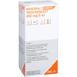 Abbildung: Panoral Forte Trockensaft 250 mg / 5 ml 100 ml, Trockensaft PZN 02071010