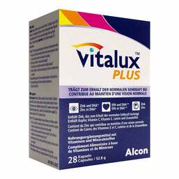 Abbildung: Vitalux Plus Lutein und Omega 3 Kapseln 28 St, Kapseln PZN 02073291