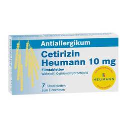 Abbildung: Cetirizin Heumann 10 mg Filmtabletten Filmtabletten, 7 St PZN 02075025