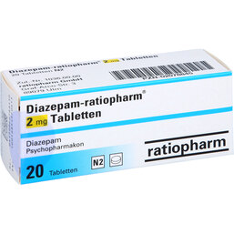 Abbildung: Diazepam ratiopharm 2 mg Tab 20 St, Tabletten PZN 02078845