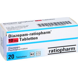 Abbildung: Diazepam ratiopharm 10 mg Ta 20 St, Tabletten PZN 02078880