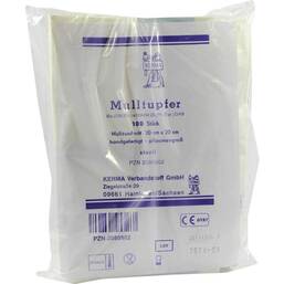 Abbildung: Mulltupfer 20x20cm pflaumengroß steril 100 St, Tupfer PZN 02080902