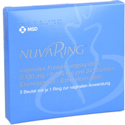 Abbildung: Nuvaring Vaginalring 3 St, Vaginalring PZN 02081008
