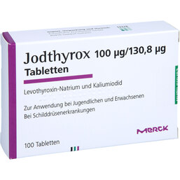 Abbildung: Jodthyrox Tabletten 100 St, Tabletten PZN 02082723