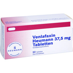 Abbildung: Venlafaxin Heumann 37,5 mg Tabletten 50 St, Tabletten PZN 02090272