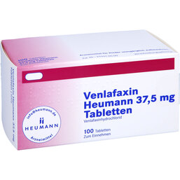 Abbildung: Venlafaxin Heumann 37,5 mg Tabletten 100 St, Tabletten PZN 02090303