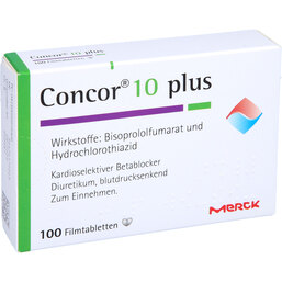 Abbildung: Concor 10 plus Filmtabletten 100 St, Filmtabletten PZN 02091840