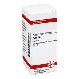 Abbildung: DHU Ruta D 4 Tabletten Tabletten, 80 St PZN 02105163