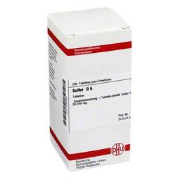 Abbildung: Sulfur D 6 Tabletten Tabletten, 200 St PZN 02106783