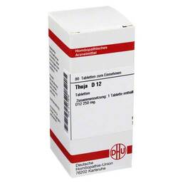 Abbildung: Thuja D 12 Tabletten Tabletten, 80 St PZN 02107676