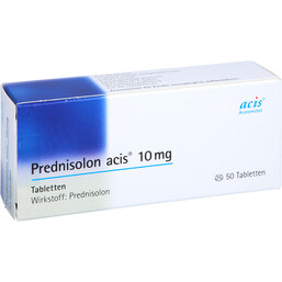 Abbildung: Prednisolon Acis 10 mg Tabletten 50 St, Tabletten PZN 02107877