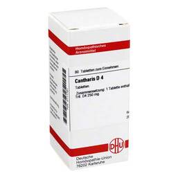 Abbildung: DHU Cantharis D 4 Tabletten Tabletten, 80 St PZN 02111761