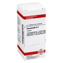 Abbildung: DHU Chamomilla D 4 Tabletten Tabletten, 80 St PZN 02112341