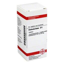 Abbildung: DHU Cholesterinum D 6 Tabletten Tabletten, 80 St PZN 02112594