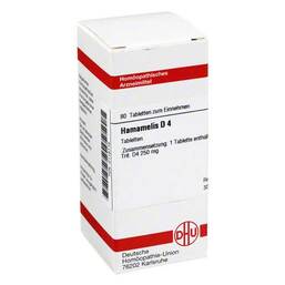 Abbildung: Hamamelis D 4 Tabletten Tabletten, 80 St PZN 02115115