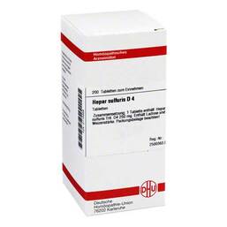 Abbildung: DHU Hepar sulfuris D 4 Tabletten Tabletten, 200 St PZN 02115569