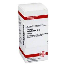 Abbildung: Ferrum metallicum D 3 Tabletten Tabletten, 80 St PZN 02117060