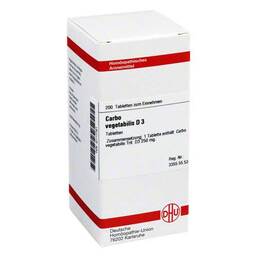 Abbildung: DHU Carbo vegetabilis D 3 Tabletten Tabletten, 200 St PZN 02117781