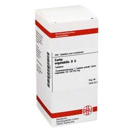 Abbildung: DHU Carbo vegetabilis D 6 Tabletten Tabletten, 200 St PZN 02117806