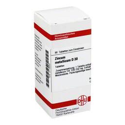 Abbildung: DHU Zincum metallicum D 30 Tabletten Tabletten, 80 St PZN 02118220