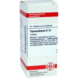 Abbildung: Thyreoidinum D 12 Tabletten Tabletten, 80 St PZN 02119917