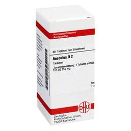 Abbildung: Aesculus D 2 Tabletten Tabletten, 80 St PZN 02120429
