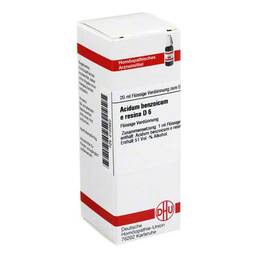 Abbildung: Acidum benzoicum e res. D 6 Dilution Dilution, 20 ml PZN 02120820