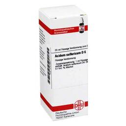 Abbildung: Acidum sulfuricum D 6 Dilution Dilution, 20 ml PZN 02121357