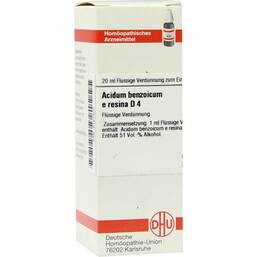Abbildung: DHU Acidum benzoicum e res. D 4 Dilution Dilution, 20 ml PZN 02121400