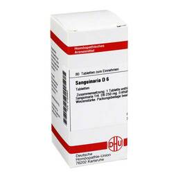 Abbildung: DHU Sanguinaria D 6 Tabletten Tabletten, 80 St PZN 02123623