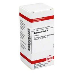 Abbildung: DHU Nux moschata D 6 Tabletten 80 St, Tabletten PZN 02124870