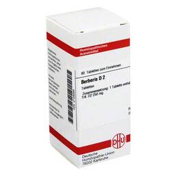 Abbildung: Berberis D 2 Tabletten Tabletten, 80 St PZN 02126395