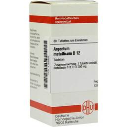 Abbildung: Argentum metallicum D 12 Tabletten Tabletten, 80 St PZN 02126892