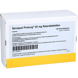 Abbildung: Seroquel Prolong 50 mg Retardtabletten 100 St, Retard-Tabletten PZN 02129778