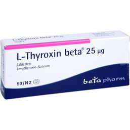 Abbildung: L-Thyroxin beta 25 µg Tabletten 50 St, Tabletten PZN 02133900
