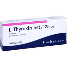 Abbildung: L-Thyroxin beta 25 µg Tabletten 100 St, Tabletten PZN 02133917