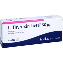 Abbildung: L-Thyroxin beta 50 µg Tabletten 50 St, Tabletten PZN 02133923