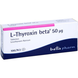 Abbildung: L-Thyroxin beta 50 µg Tabletten 100 St, Tabletten PZN 02133946