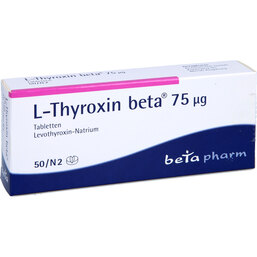Abbildung: L-Thyroxin beta 75 µg Tabletten 50 St, Tabletten PZN 02134124