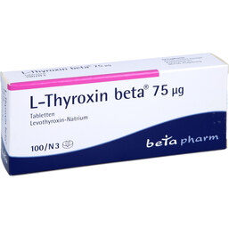 Abbildung: L-Thyroxin beta 75 µg Tabletten 100 St, Tabletten PZN 02134130