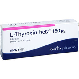 Abbildung: L-Thyroxin beta 150 µg Tabletten 50 St, Tabletten PZN 02134199