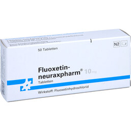 Abbildung: Fluoxetin neuraxpharm 10 mg Tabletten 50 St, Tabletten PZN 02136169